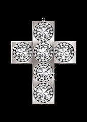 Image showing Diamond pendant crucifix