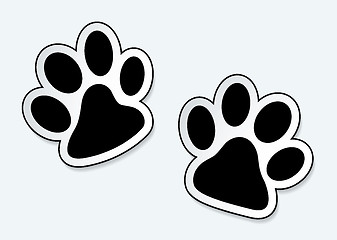 Image showing Pet paw prints