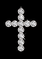 Image showing Diamond pendant cross