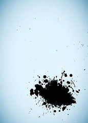 Image showing Grunge blue ink background