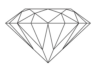 Image showing Diamond outline