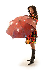 Image showing red umbrella