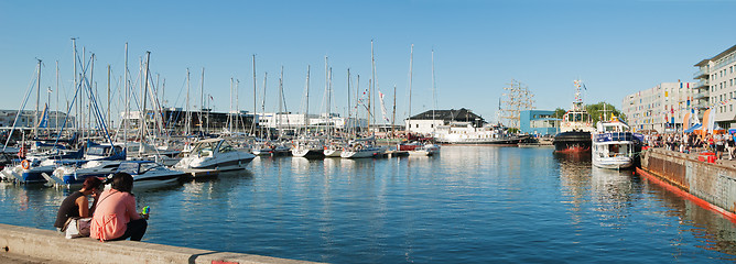 Image showing TALLINN, ESTONIA - JULY 17 - People have a rest on  