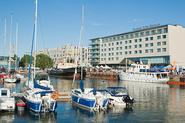 Image showing TALLINN, ESTONIA - JULY 17 - yacht arrived at  