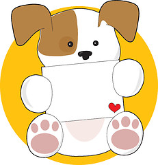 Image showing Cute Puppy Letter