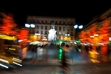 Image showing Lisbon downtown during Christmas