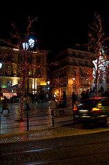 Image showing Lisbon downtown during Christmas