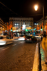 Image showing Lisbon downtown during Christmas