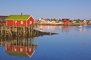 Image showing Norwegian fishing village