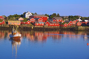 Image showing Norwegian fishing village