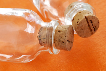 Image showing Two glass bottles