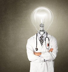 Image showing doctor with lamp-head