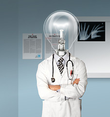 Image showing doctor with lamp-head