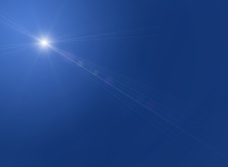 Image showing bright light in the blue sky