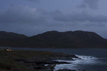 Image showing scottish coast at night