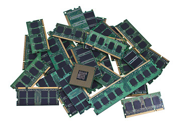 Image showing Memory modules and a modern CPU