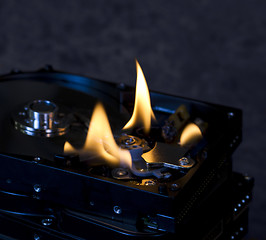Image showing Burning hard drive