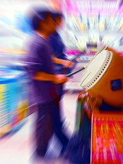 Image showing Colorful Drummers