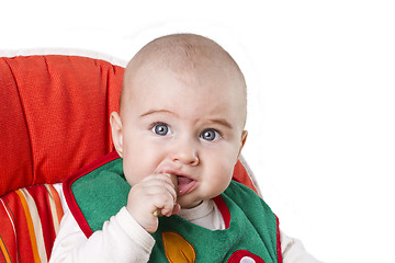 Image showing baby eating