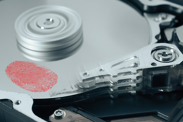 Image showing Fingerprint on Hard disk drive