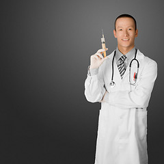 Image showing young doctor man with stethoscope