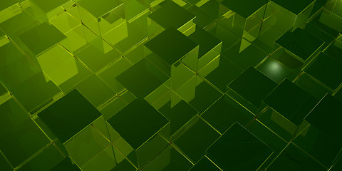 Image showing green cubes