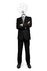 Image showing lamp head businessman