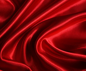 Image showing Smooth elegant red silk 