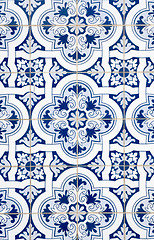 Image showing Portuguese glazed tiles