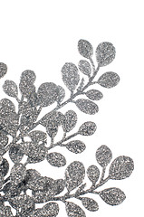 Image showing Christmas decorative silver leaves