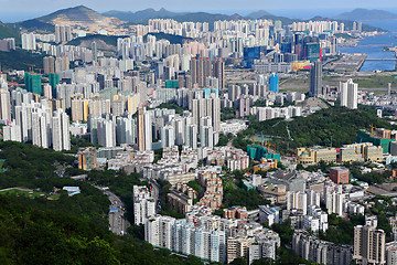 Image showing Hong Kong crowded building city