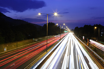 Image showing Highway at night