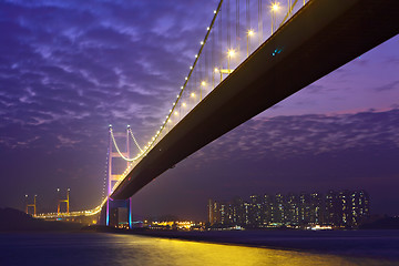 Image showing Tsing Ma Bridge in Hong Kong