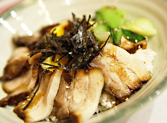 Image showing pork with rice in japan style