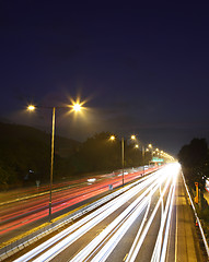 Image showing traffic on highway at night