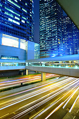 Image showing traffic and highway at night