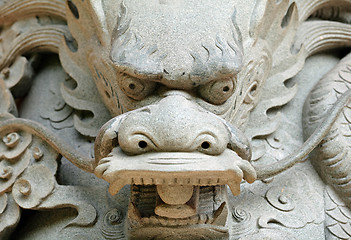 Image showing chinese dragon statue in temple