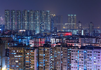 Image showing Hong Kong downtown at night