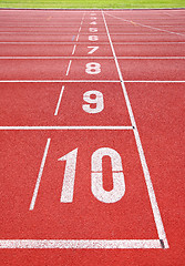 Image showing lanes of running track