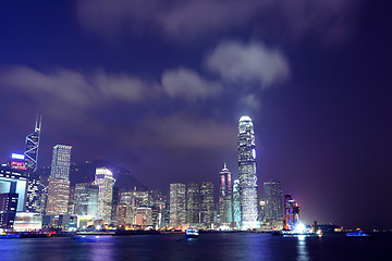 Image showing Hong Kong skyline at night