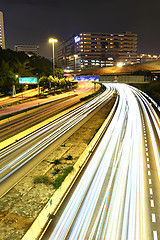 Image showing traffic in city at night