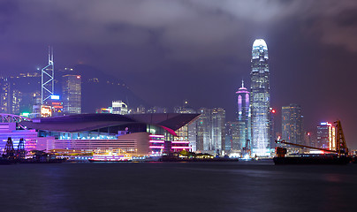 Image showing Hong Kong skyline at night