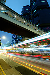 Image showing Hong Kong with traffic at night