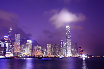 Image showing Hong Kong skyline at night