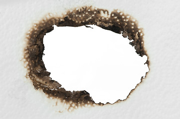 Image showing Burned paper