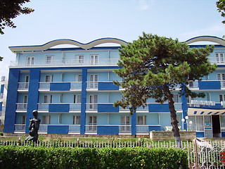 Image showing Blue hotel