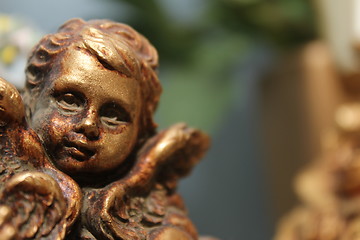 Image showing bronze cherub face decoration
