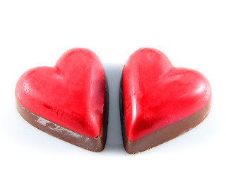 Image showing chocolate hearts