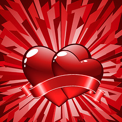 Image showing background of hearts