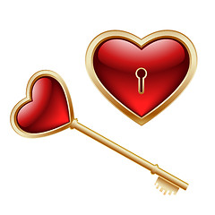 Image showing key and heart